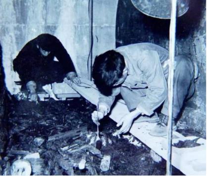 1956年定陵开掘现场照，惨遭教训，从此国家不自动开掘帝王陵
